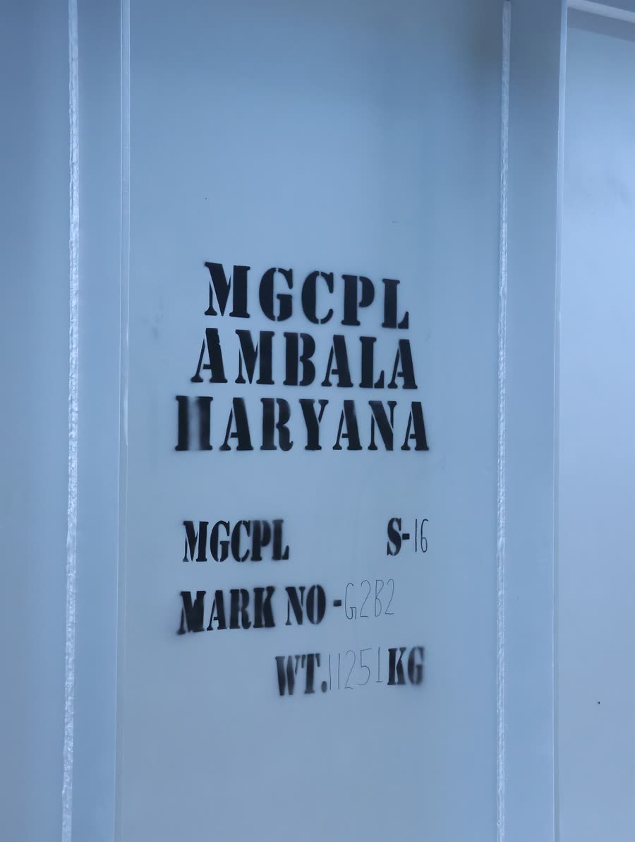 MGCPL Ambala stencil on a girder