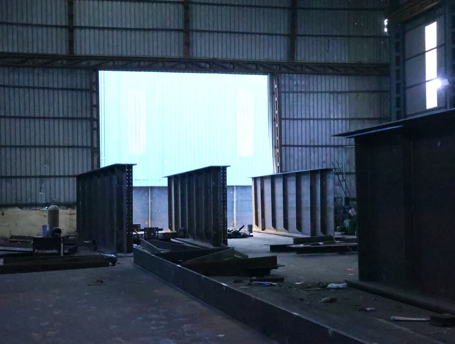 Finished girders awaiting dispatch