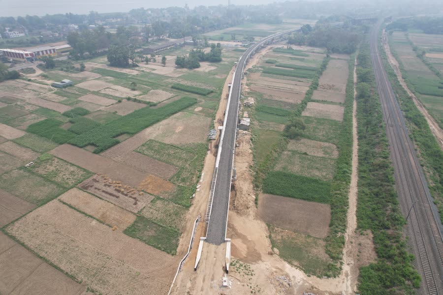 Viaduct deck from above