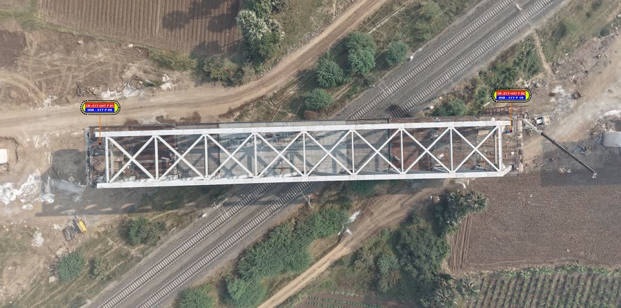 Top-down over the tracks