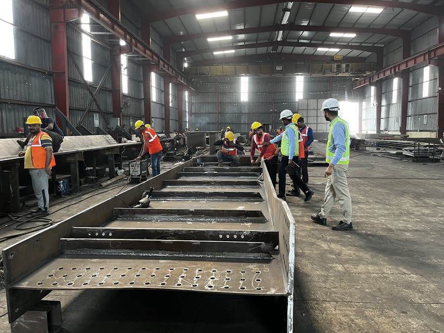 Girders and crew